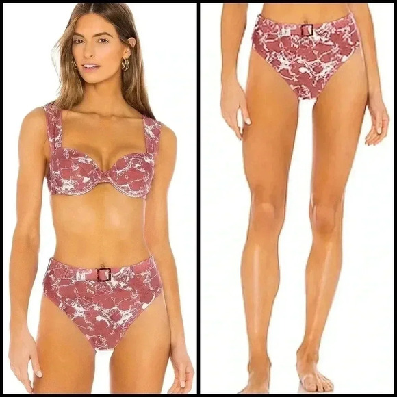 We Wore What Emily Bikini Bottom In Canyon Rose Size XL - Picture 1 of 7
